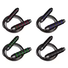 Corde à Sauter Réglable — Poignées Ergonomiques Fil d'Acier