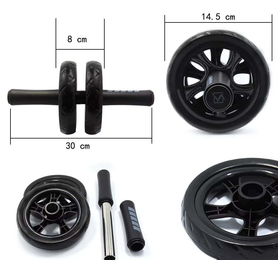 Roue Abdominale Double Roue + Tapis de Genoux EVA