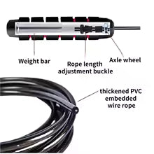 Corde à Sauter Réglable — Poignées Ergonomiques Fil d'Acier